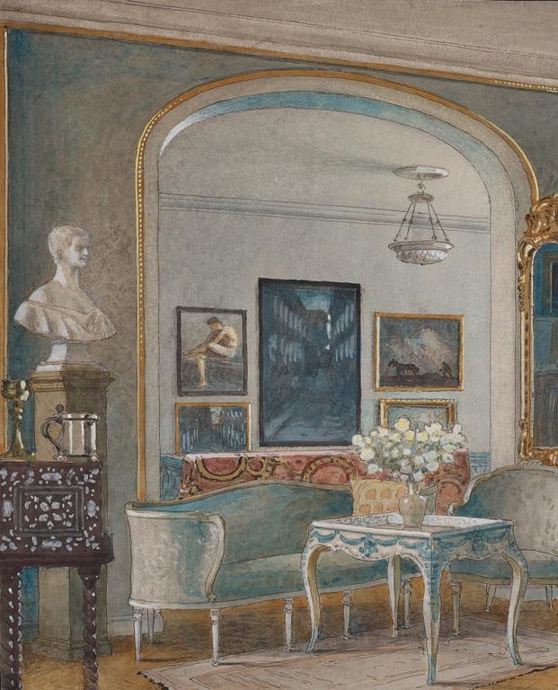 Ferdinand Boberg, Interiör från Torups slott.