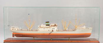 A ship model, M/S La Plata, launched 1943.