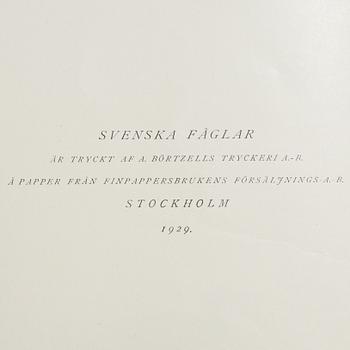 Bröderna von Wright, bokverk, 3 band, "Svenska fåglar", A. Börtzells tryckeri AB, Stockholm, 1927-1929.
