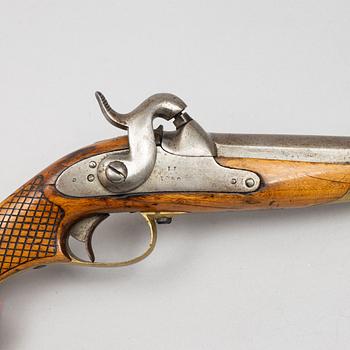 A Swedish rifled percussion cavalry pistol 1850 pattern.