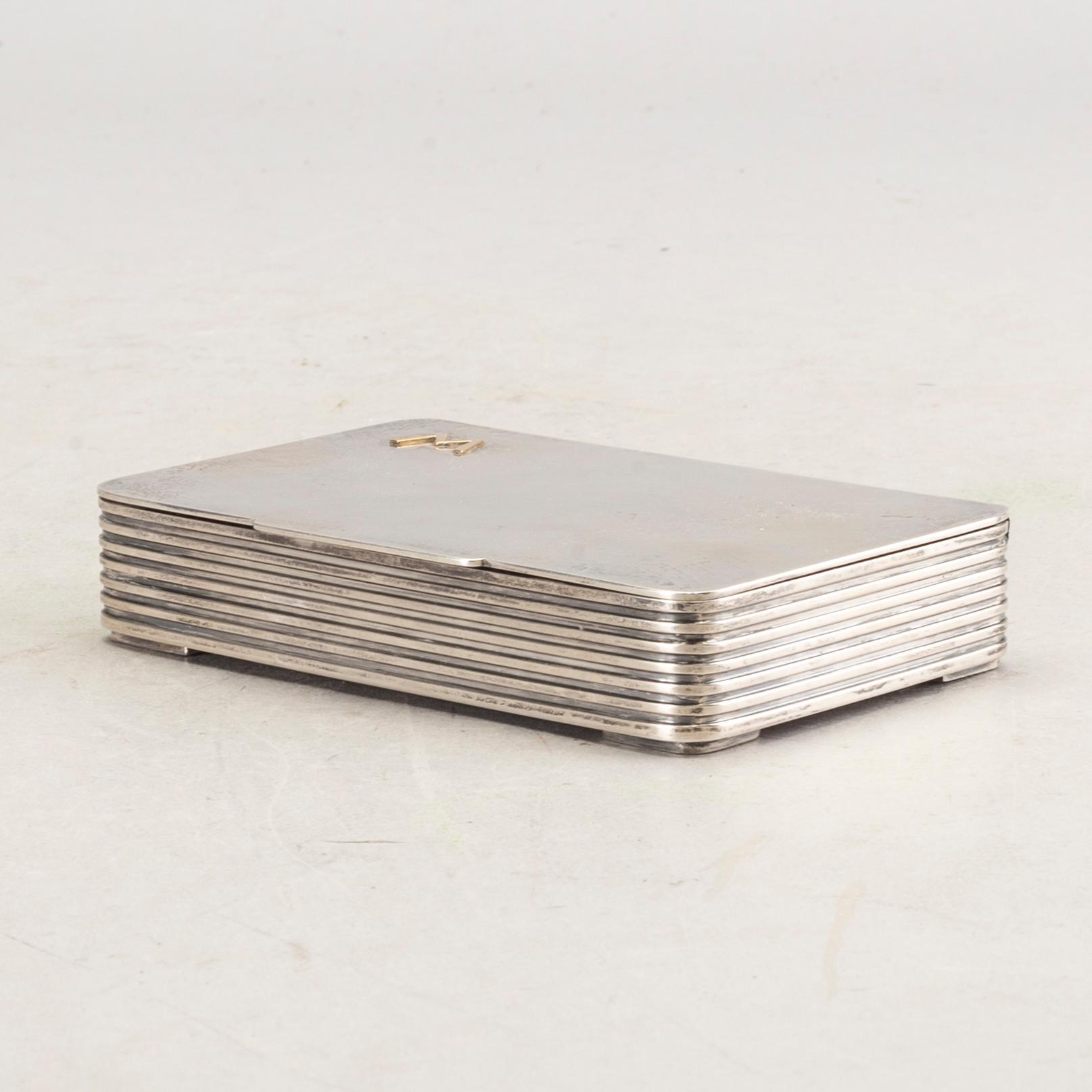 a Danish sterling silver box.