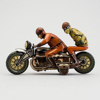 A tinplate Kellerman military motorcycle 353, Germany c. 1950.