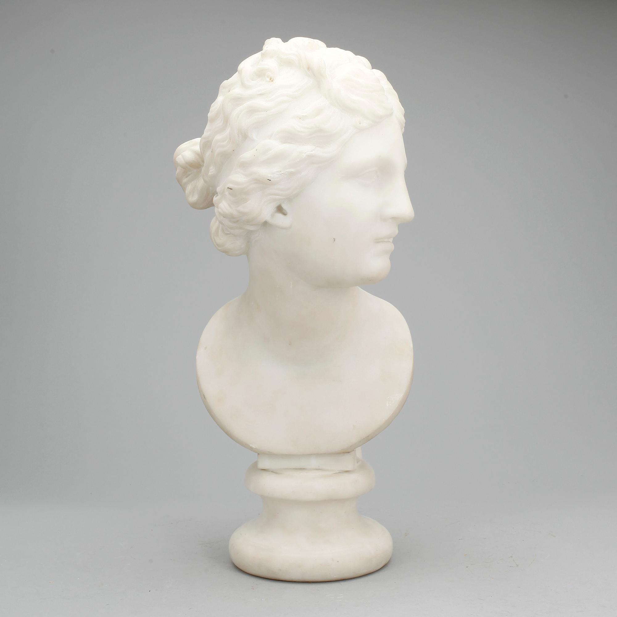 SKULPTUR, marmor, troligen 1800-talets slut.