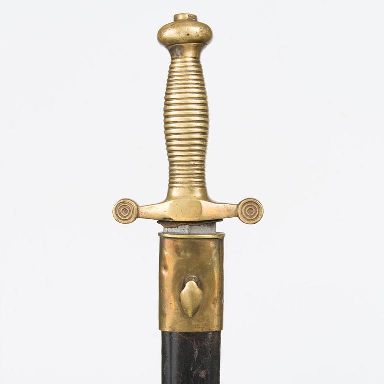 A French style artillery short sword, first half of 19th Century.