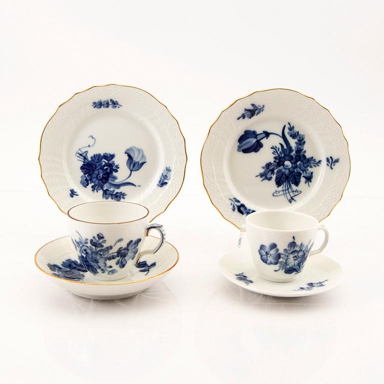 Kaffeservis 33 dlr "Blå Blomst" Royal Copenhagen Danmark porslin 1961-1983.