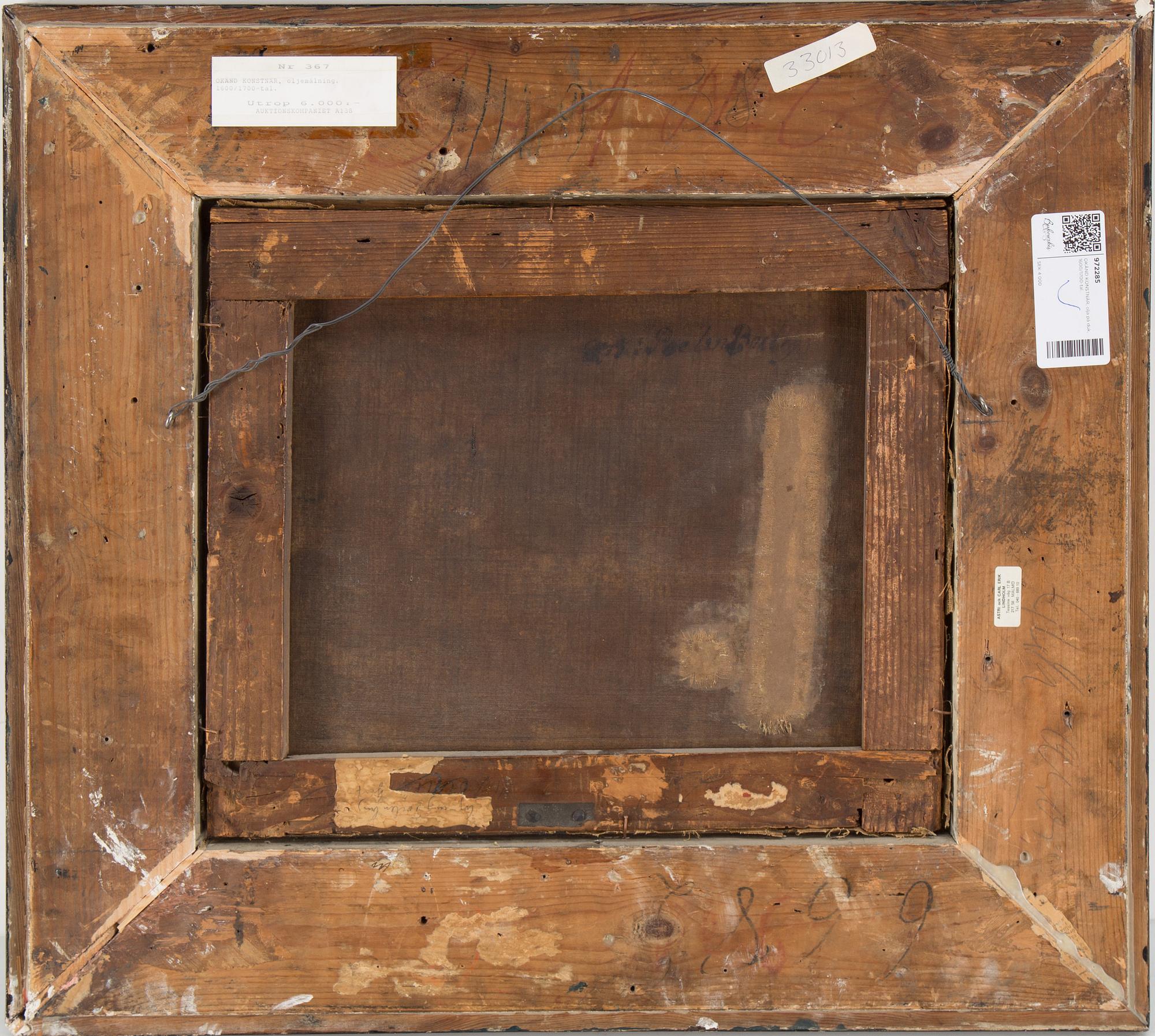 UNKNOWN ARTIST 17/18TH CENTURY, oil on canvas.