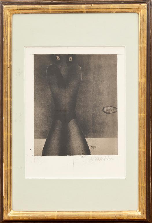PAUL WUNDERLICH, färglitografier, 2 st, signerade, numrerade 13/100 respektive e.a.