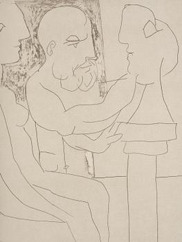 Pablo Picasso, "Vieux sculpteur au travail I" ur: "La Suite Vollard".