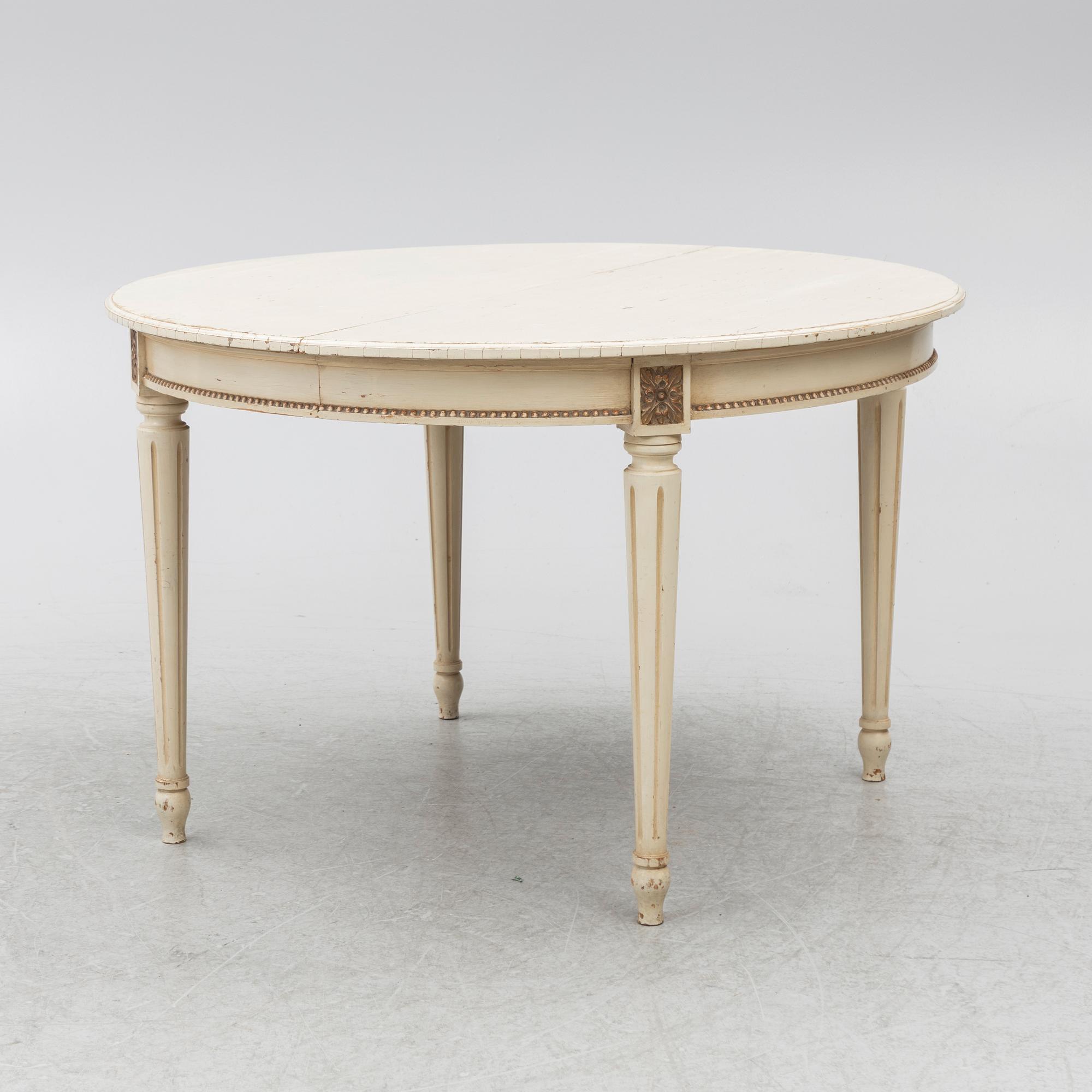 Dining table, Gustavian style, mid-20th century.