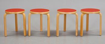 PALLAR, 4 st, modell "60", Alvar Aalto, Artek.
