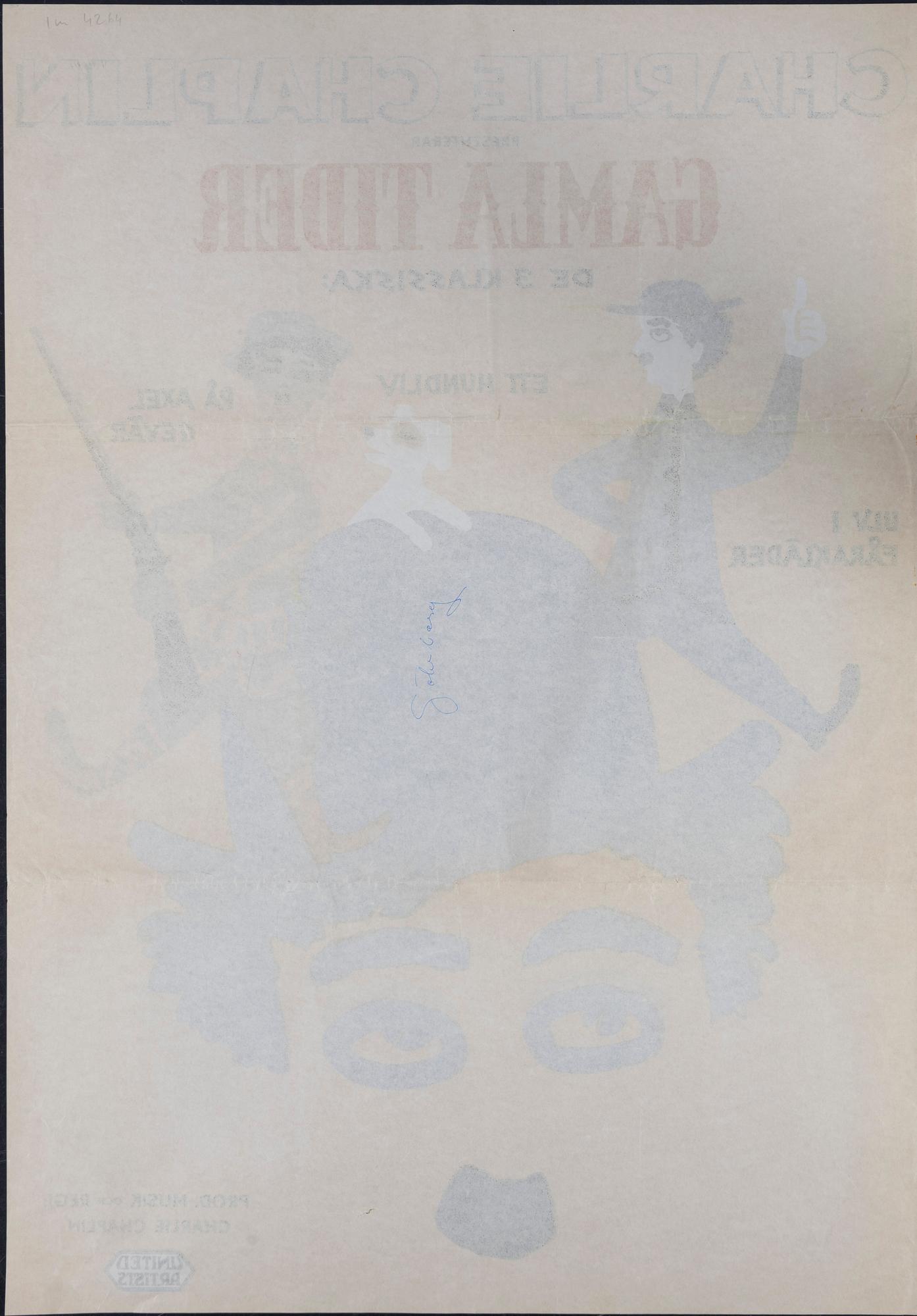 Léo Kouper, a vintage movie poster 'Gamla Tider (The Chaplin Revue)', 1960.