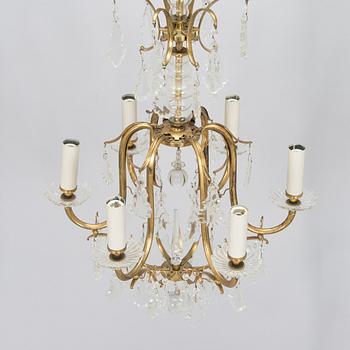 Paavo Tynell, kattokruunu/kristallikruunu, malli 1465/6, Taito 1900-luvun puoliväli.