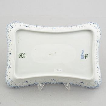 A 'Blue Fluted Full Lace'/'Musselmalet' porcelain dish, Royal Copenhagen, model 1122, 1965.