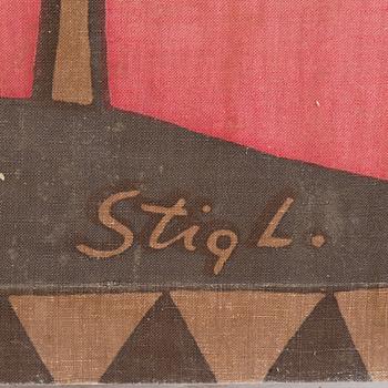 VÄGGBONAD, textil, "Livets Träd", Stig Lindberg, 1900-talets mitt.