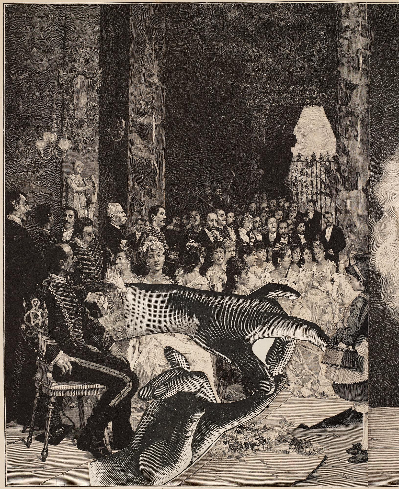 CO Hultén, collage, signerad och daterad 1948.