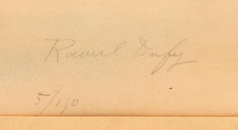 Raoul Dufy, André-Marie Ampère, colour lithograph.