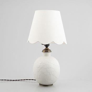 Gertrud Lönegren, a stoneware table lamp, model 'Capri', Rörstrand, 1930's/40's.