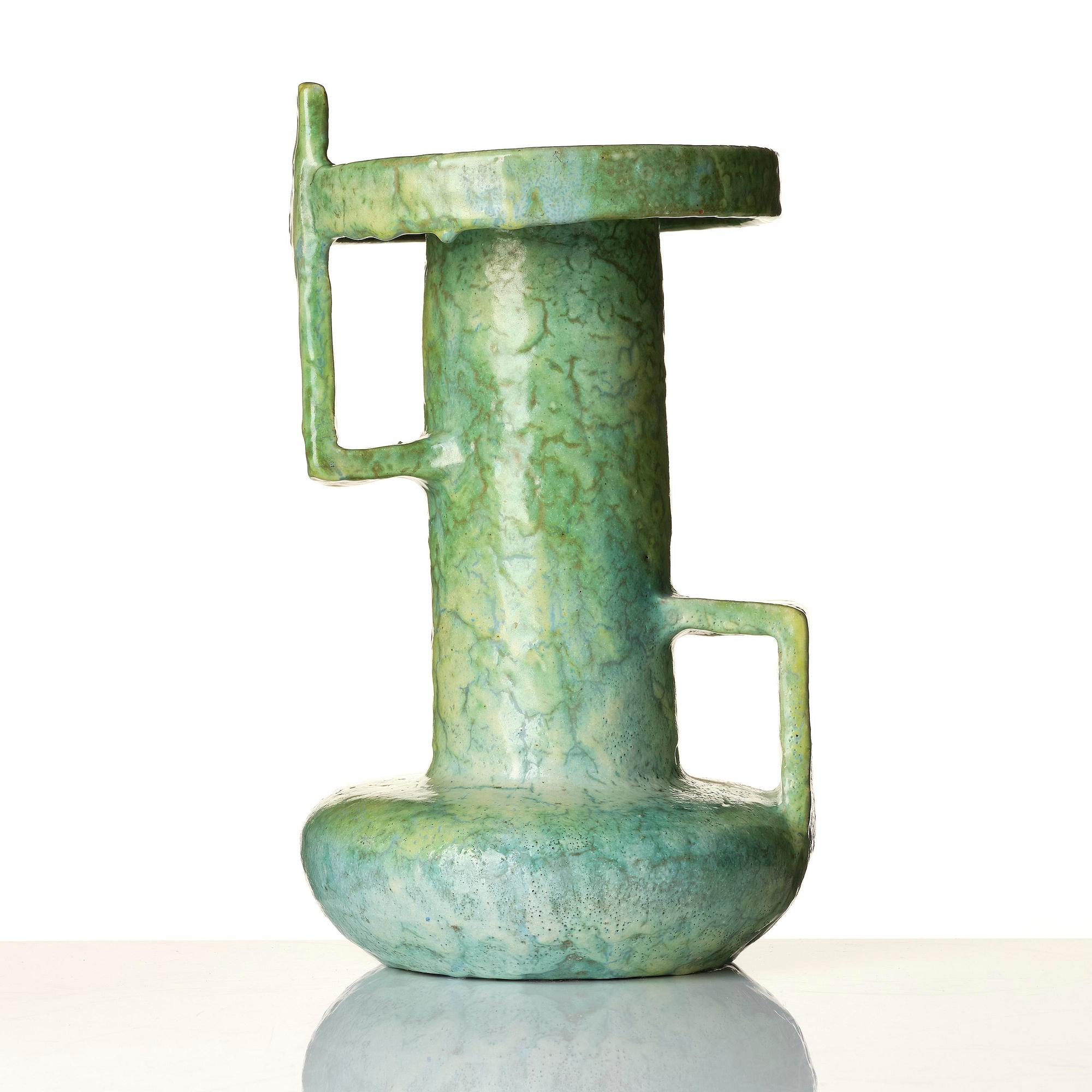 Allan Ebeling, a unique glazed ceramic vase, Torshälla, 1934.