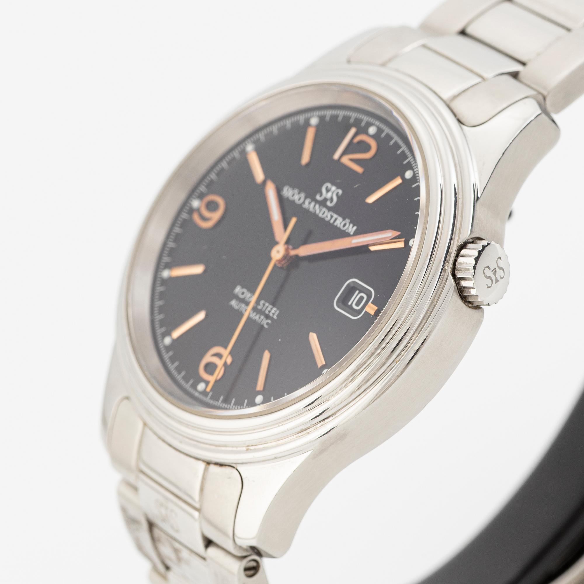 Sjöö Sandström, Royal Steel Classic II, armbandsur, 41 mm.