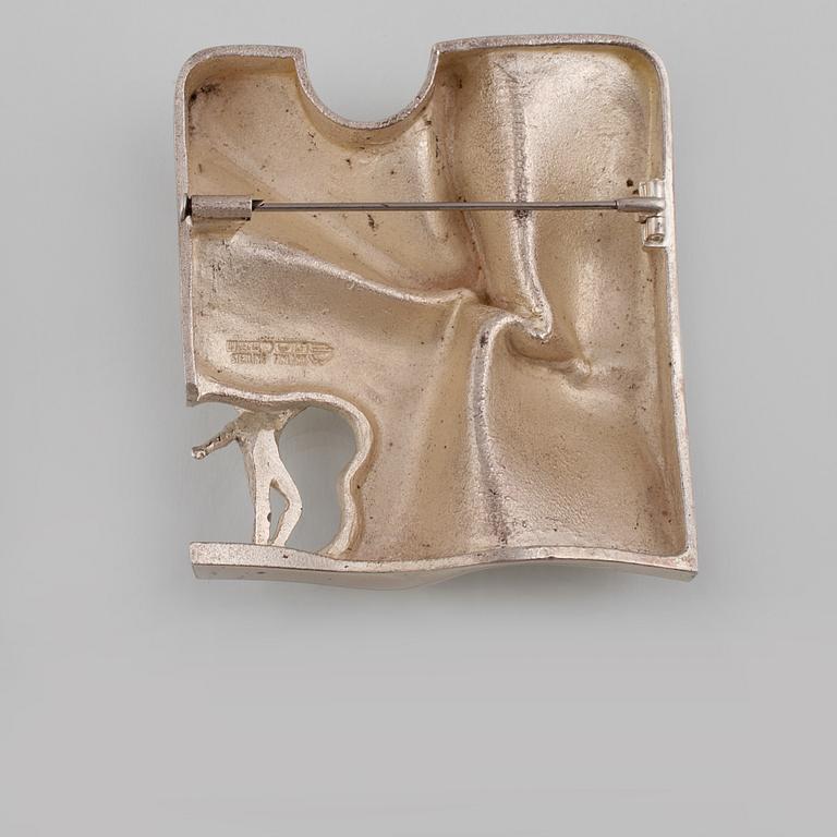 BROSCH, sterlingsilver, Björn Weckström, Lapponia, 1970. Vikt 52,5 gram.