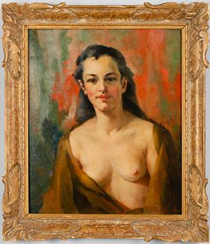 PHILIPPE DE ROUGEMONT, olja på pannå, signerad.