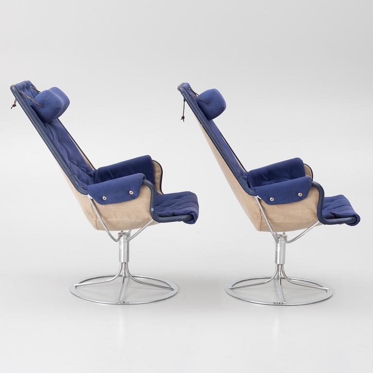 Bruno Mathsson, Armchairs, a pair, Jetson, Dux, second half of the 20th century.