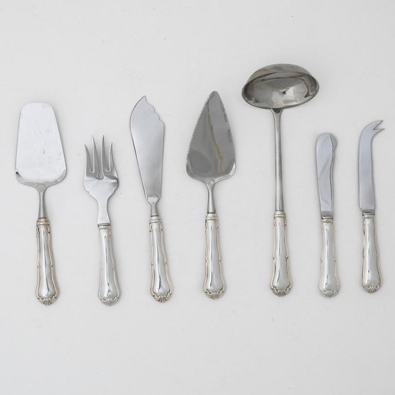 Bestickservis, 81 delar, silver 830, modell Chippendale, KPL, 1994.