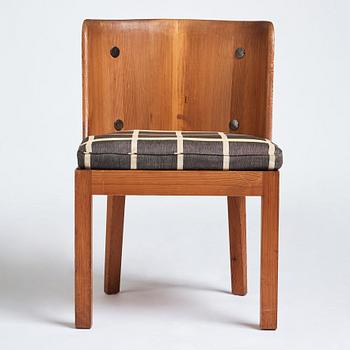 Axel Einar Hjorth, a stained pine "Lovö" chair, Nordiska Kompaniet, Sweden 1930s.