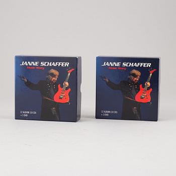 Janne Schaffer, "Music Story", box med 10 CD och 3 DVD, signerad.