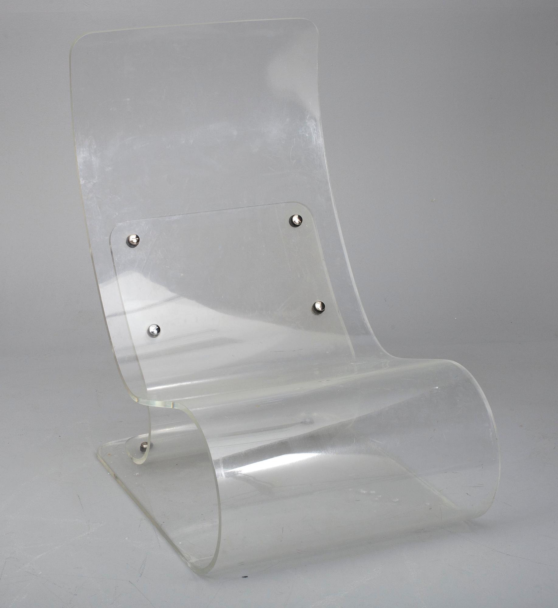 FÅTÖLJ, akryl, 1900-talets slut.