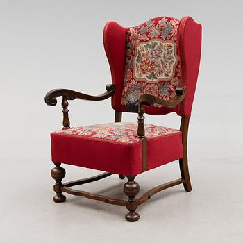 FÅTÖLJ, barockstil, 1900-talets mitt.