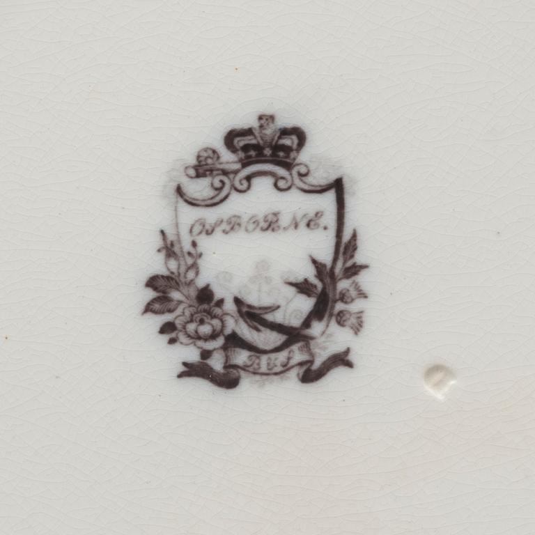 SERVIS, 58 delar, flintgods, "Osborne" sekelskiftet 1800/1900.