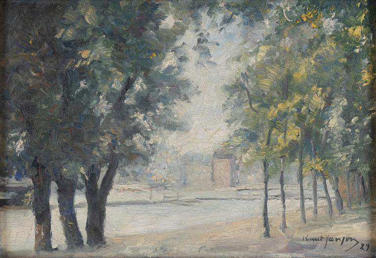 Knut Janson, oil on panel, signed and dated -29.