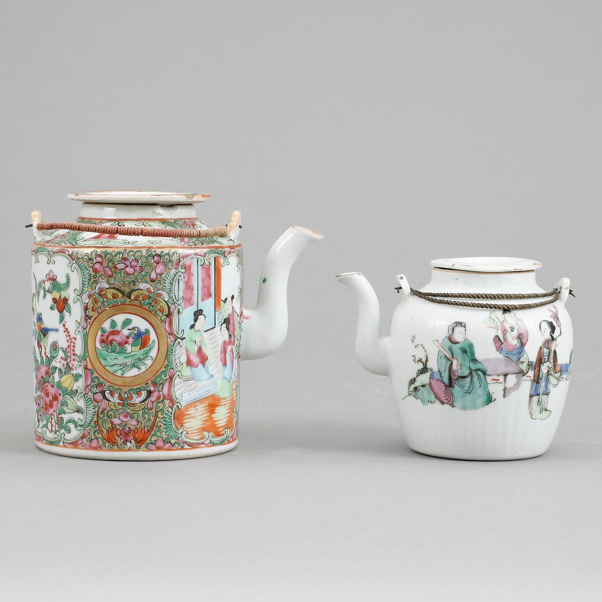 KANNOR, 2 st, varav en Kanton, 1800/1900-tal.