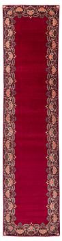 403. A semi-antique Keshan runner, c. 446 x 112 cm.