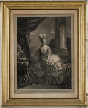 Alexander Roslin, after, engravings, a pair, 19th Century.