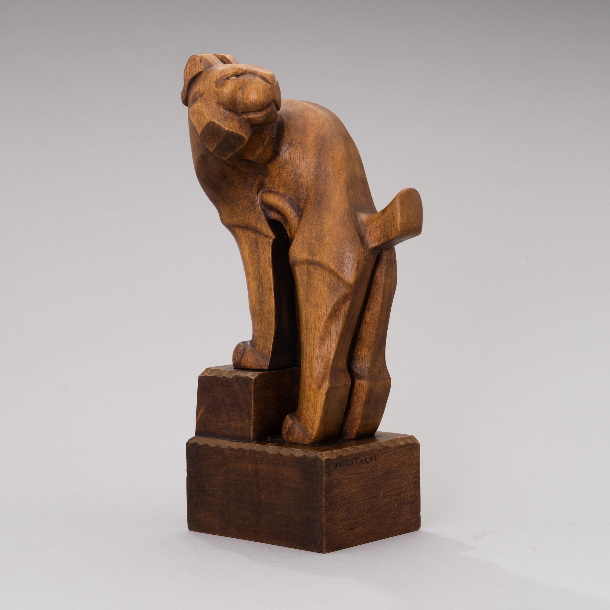 a wooden sculpture, marked Ukko Talvi, the first half of the 20th century.