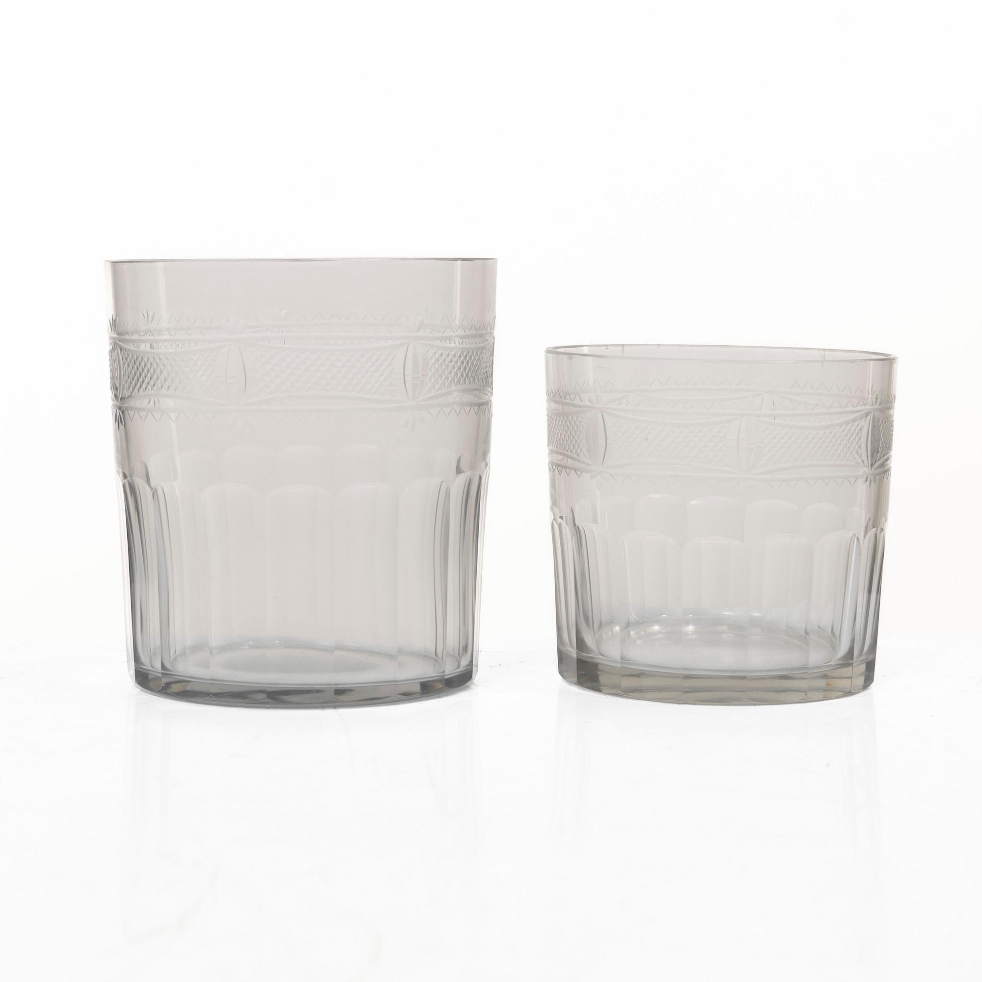 Gerda Strömberg, glasservis, 116 delar, "Hörningsholm", Strömbergshyttan.
