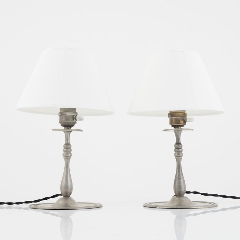 Firma Svenskt Tenn, a pair of table lamps, Stockholm 1925-27.