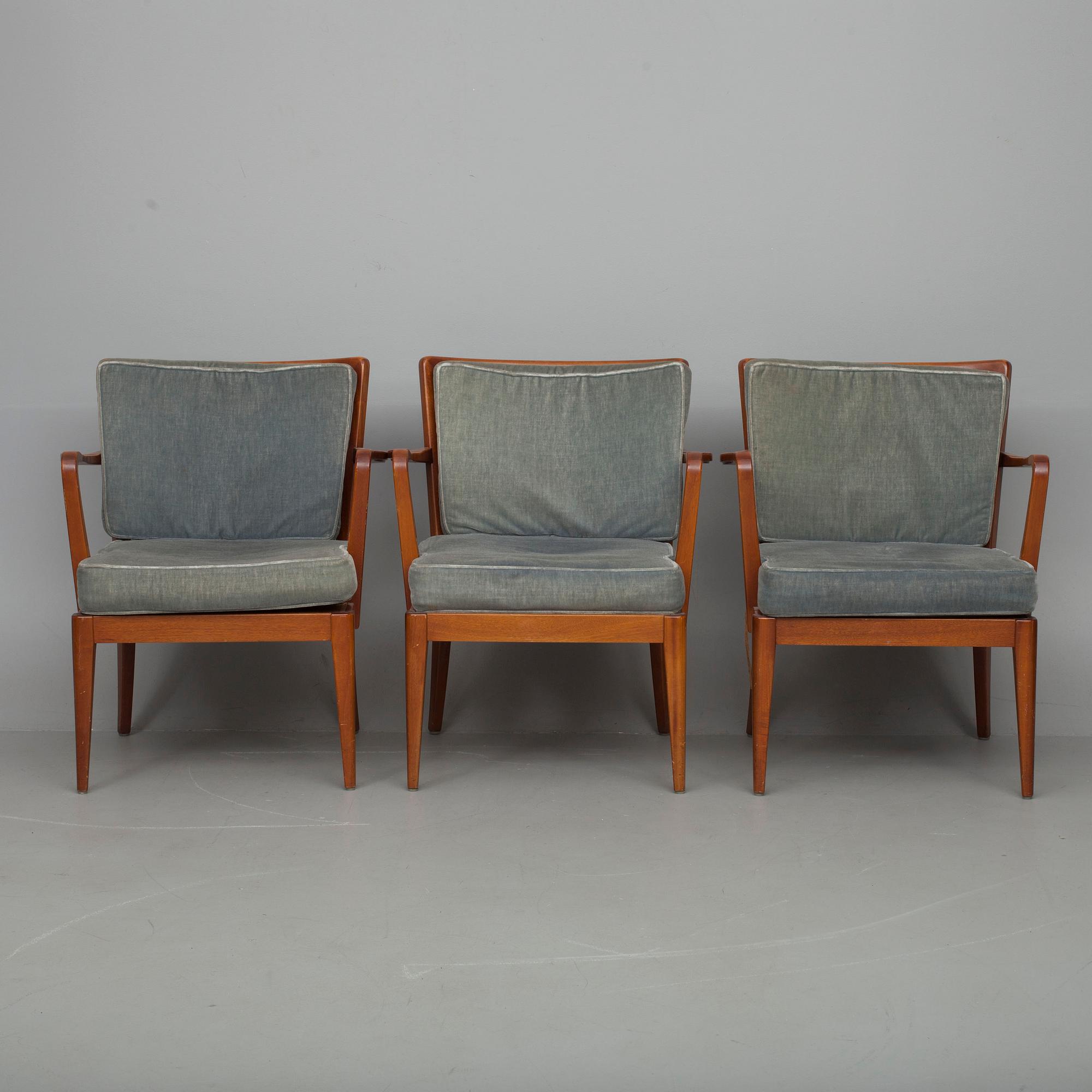 KARMSTOLAR, 3 st, 1940-tal.