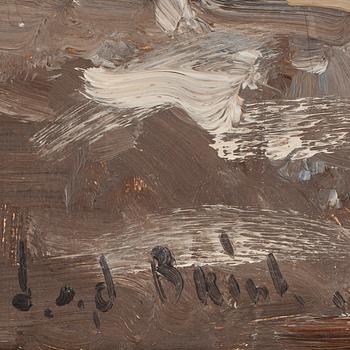 OKÄND KONSTNÄR, olja på duk, otydligt signerad, 1900-tal.