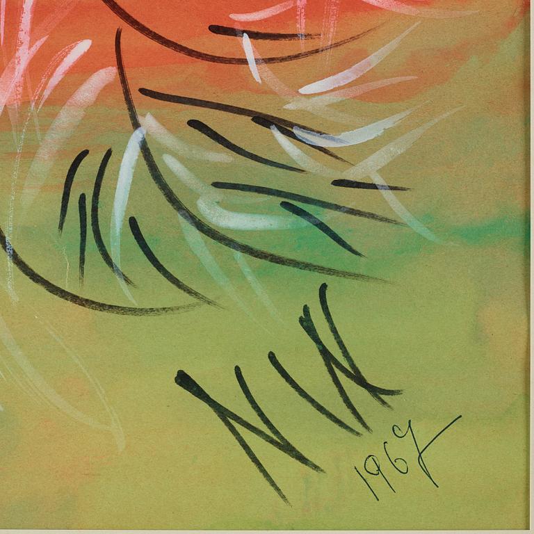 NELL WALDEN, mixxed medio on paper, signed and dated -67.