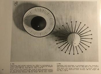 Hans-Agne Jakobsson, a set of 3 lamps, model "S 1744", Hans-Agne Jakobsson AB, Markaryd, 1950s.