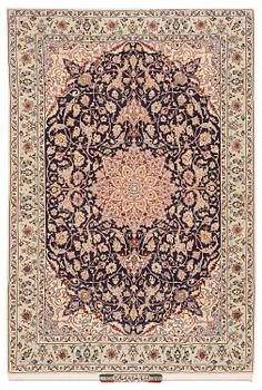411. A semi-antique Isfahan, Central Persia, signed Mamoury, c. 163 x 109 cm.
