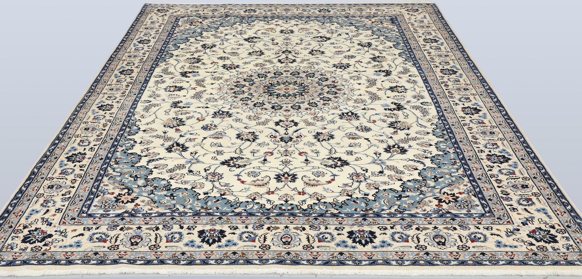 Carpet, Nain, part silk, 292 x 177 cm.