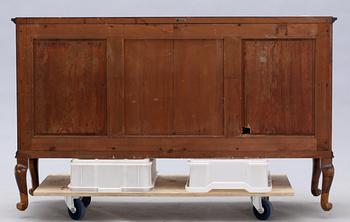 MATSALSGRUPP, 12 delar, brickmärkt Firma Möbler & Inredningar, inneh Arkitekt GH Wrange, Stockholm. 1920-30-tal.