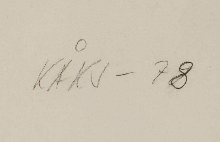 OLLE KÅKS, blyertsteckning, sign o dat-78.
