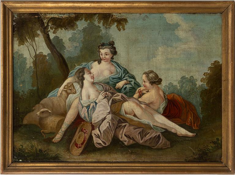 Francois Boucher, Pastoral with shepherdesses.