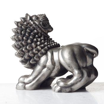 Anna Petrus, a pewter sculpture of a lion, Svenskt Tenn, Stockholm 1960.