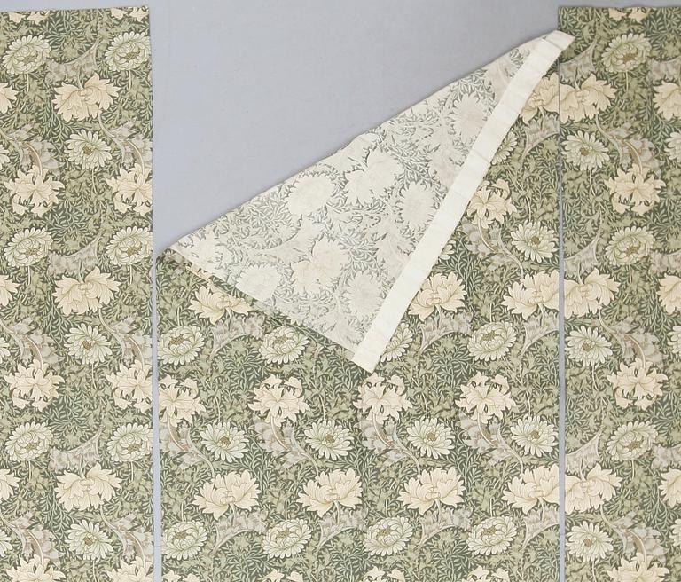 GARDINLÄNGDER, 8 st, bomull, "Chrysantemum", William Morris.